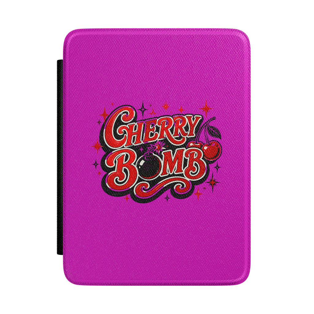 Cherry Bomb Kindle Case — Retro Cherry Graphic E-Reader Cover