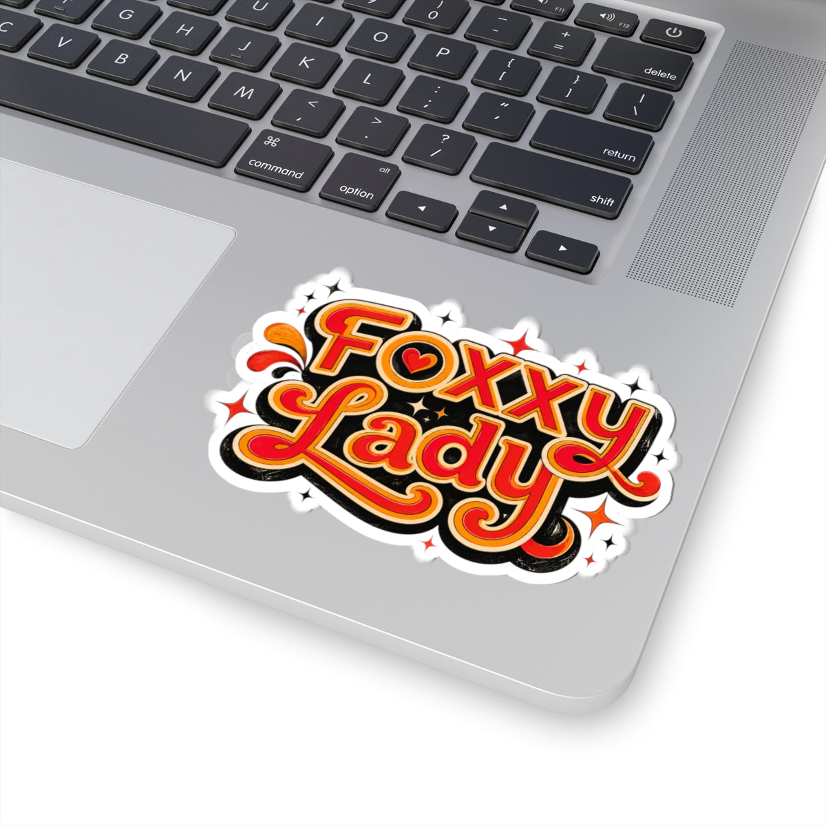Foxy Lady sticker | retro script, kiss-cut vinyl decal