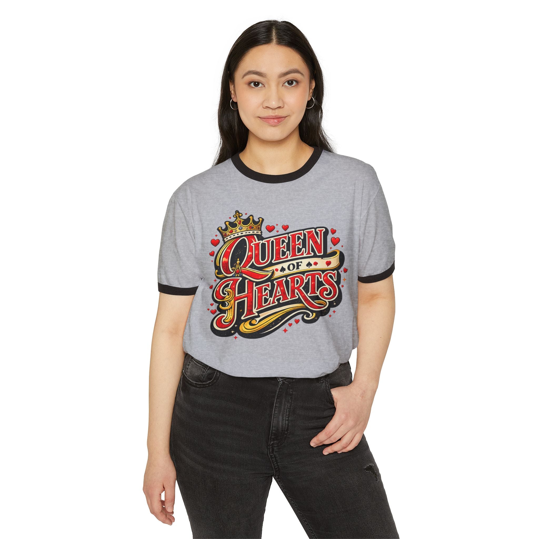 Copy of Queen of Hearts ringer tee | T-Shirt