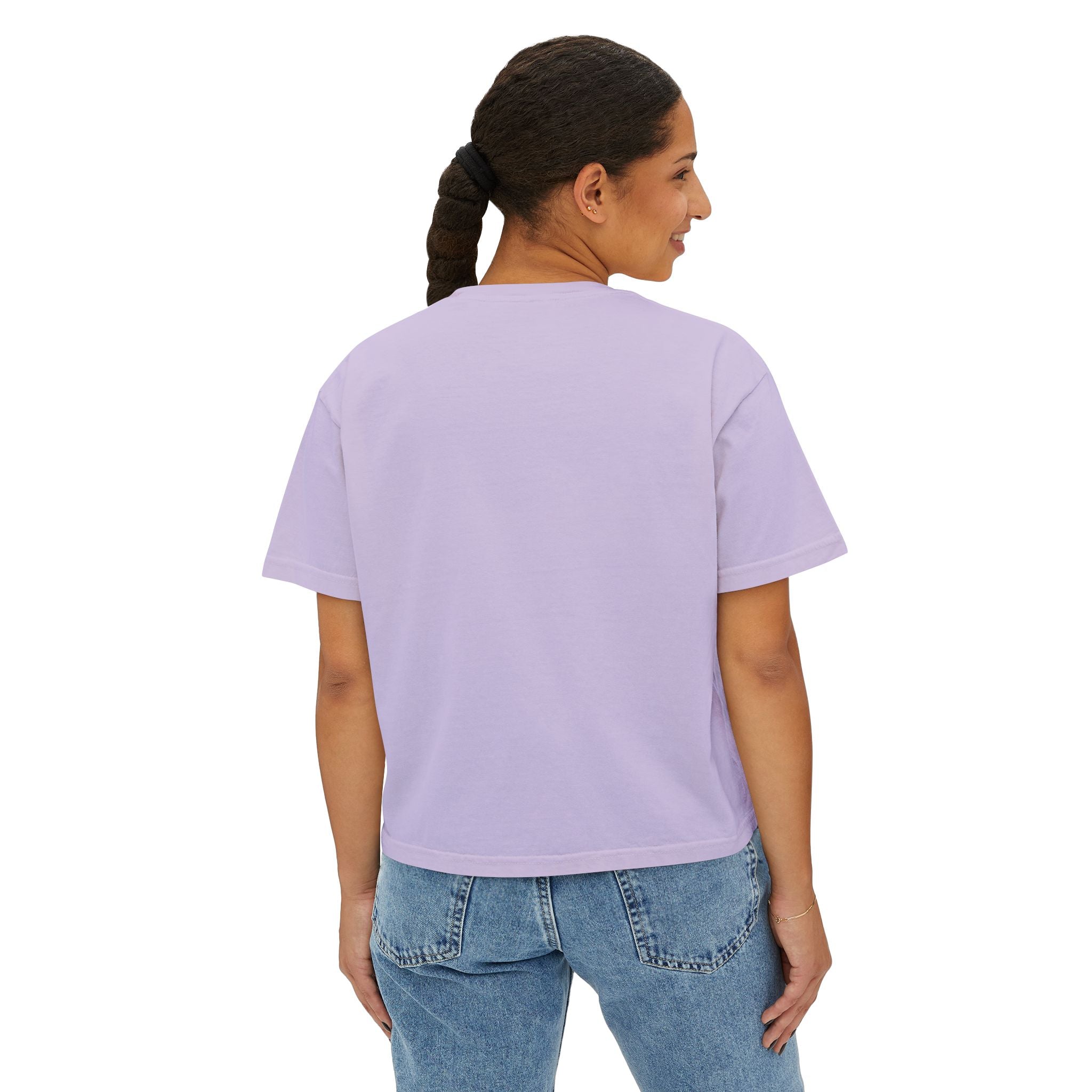 Foxy Lady Boxy Tee — Retro 70s Graphic Women’s Crop T-Shirt