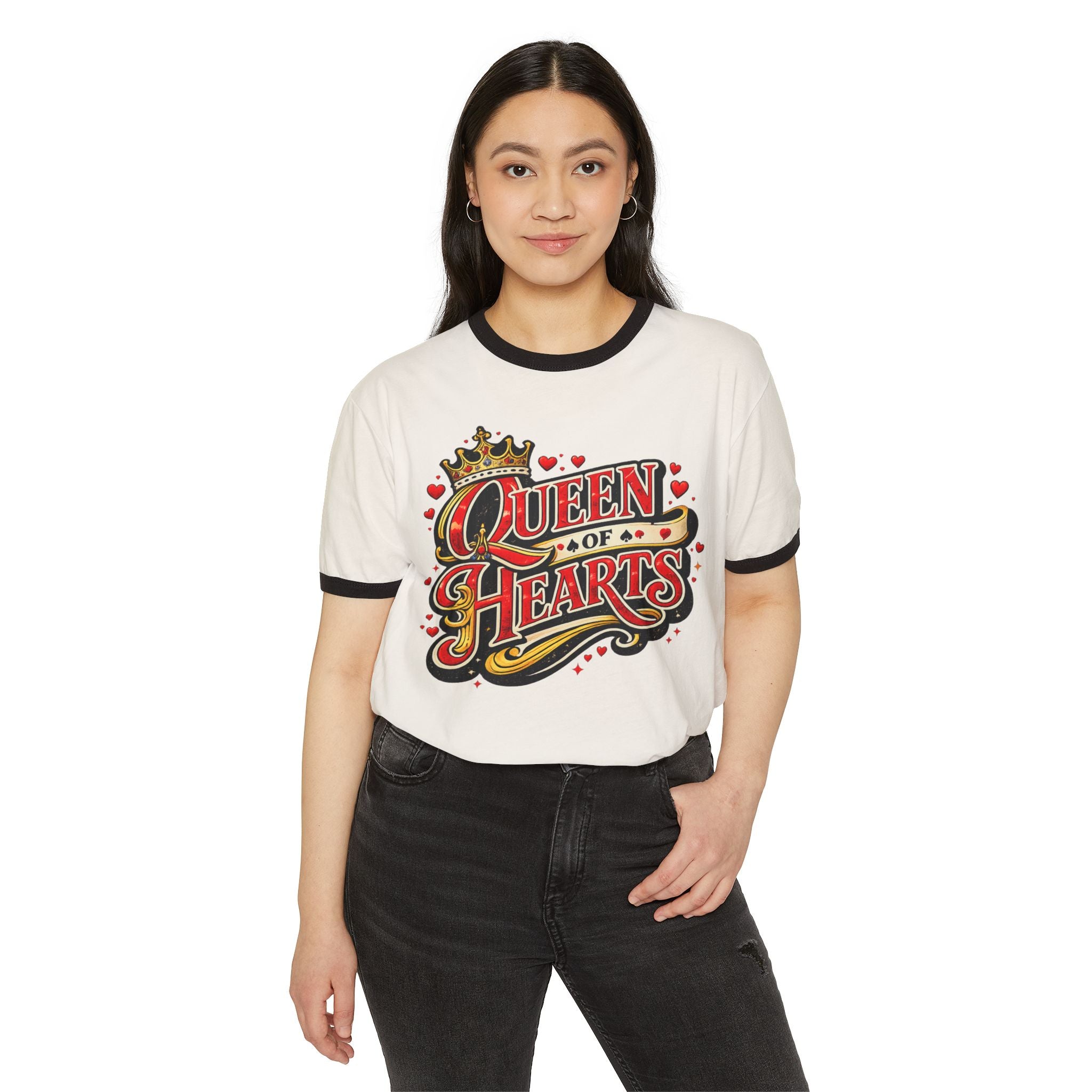Copy of Queen of Hearts ringer tee | T-Shirt