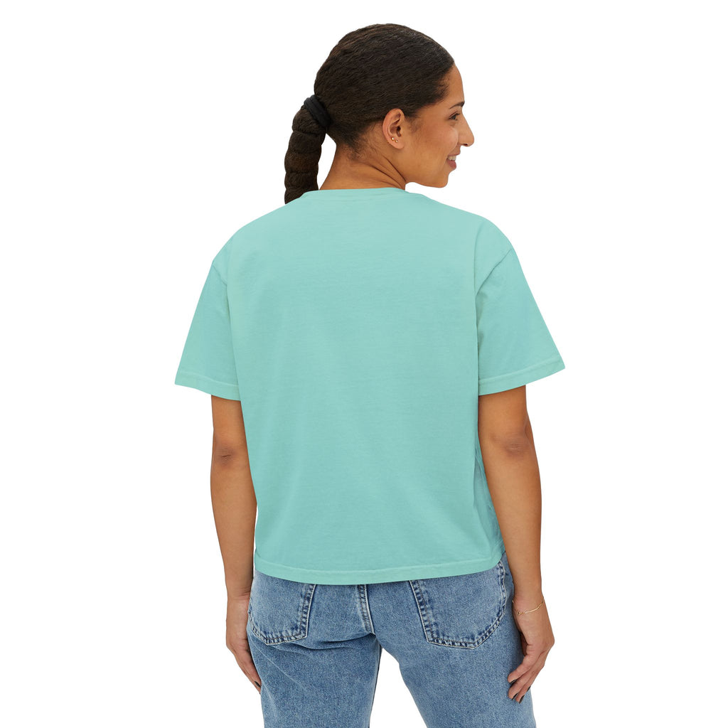 Foxy Lady Boxy Tee — Retro 70s Graphic Women’s Crop T-Shirt
