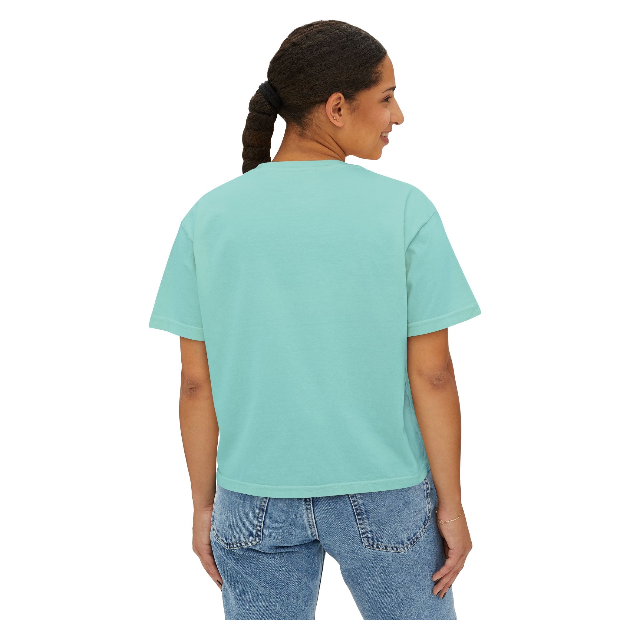 Foxy Lady Boxy Tee — Retro 70s Graphic Women’s Crop T-Shirt