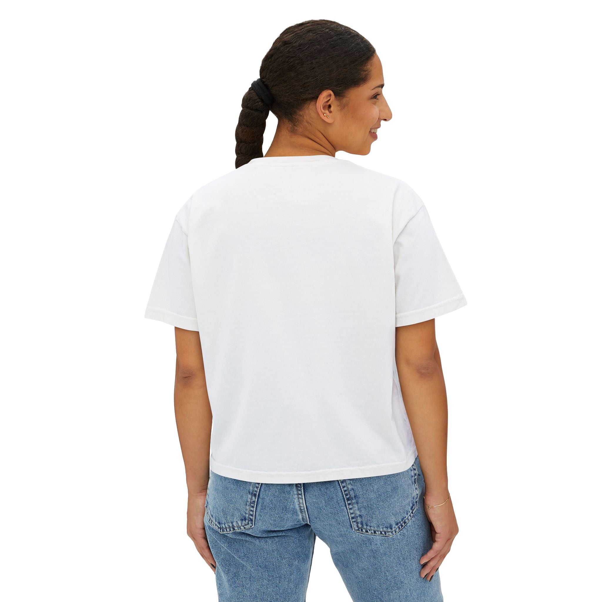 Foxy Lady Boxy Tee — Retro 70s Graphic Women’s Crop T-Shirt