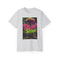 Retro Arcade Mushroom Cloud Tee — Comic-Style Nuclear Explosion Graphic