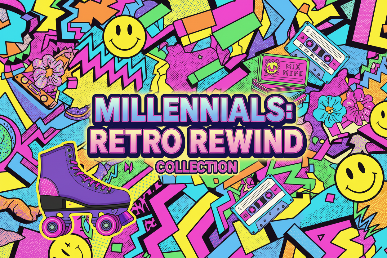 Millennials Retro Banner